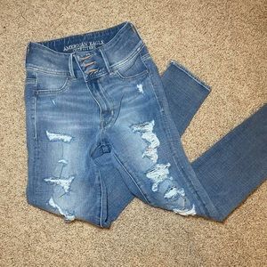 American Eagle super high rise jegging jeans (360° super stretch)
